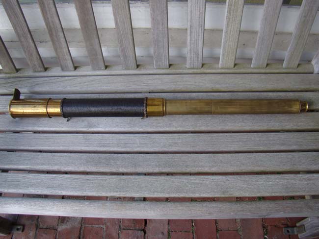 A very fine French made Mariner's single draw telescope circa 1870